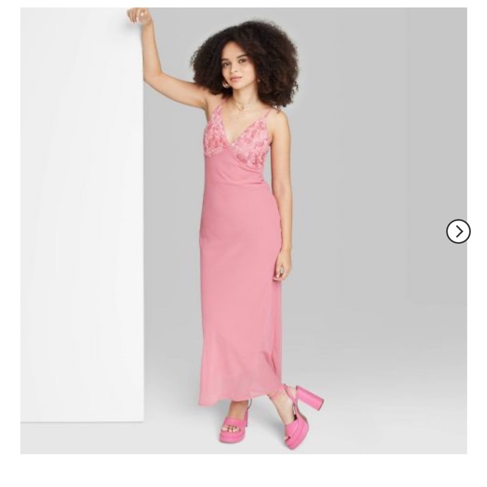 NWOT Wild Fable Sleeveless Rosette Cup Maxi Dress